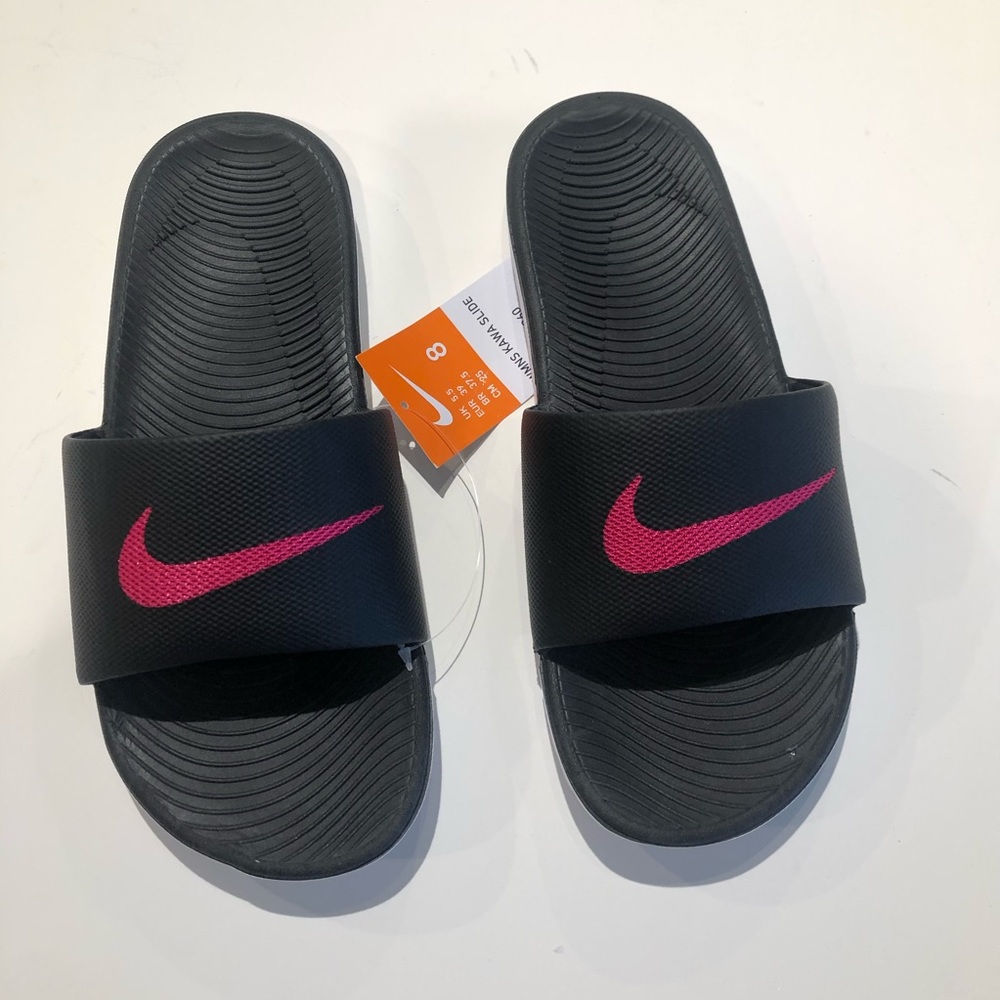 Nike kawa slides noir black/vivid noir various szs - Picture 9 of 11